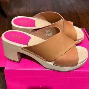 Worn once! Swedish Hasbeens Annette High Sandals Size 8.5